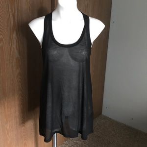 NWT H&M Sheer black racerback oversized tank top